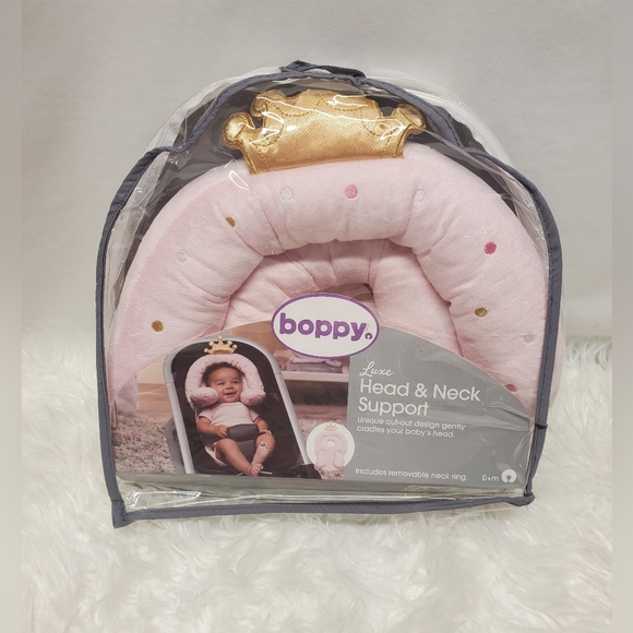 Boppy Other - ‼️Last Chance‼️New Princess Boppy Luxe Head & Neck Support - Pink and Goldew